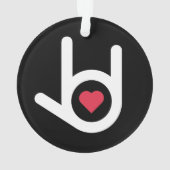 Je t'aime Ornement de Noël Noir (dos)