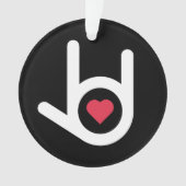 Je t'aime Ornement de Noël Noir (devant)