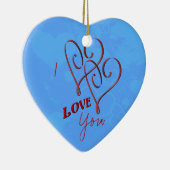 Je T'Aime Ornement Double Coeur (Droite)