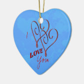 Je T'Aime Ornement Double Coeur (Gauche)