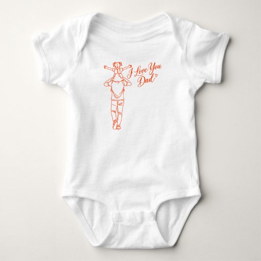 Je t'aime Papa Body bébé (Devant)