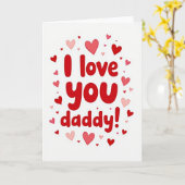 Je t'aime Papa Carte de design (Fleur jaune)