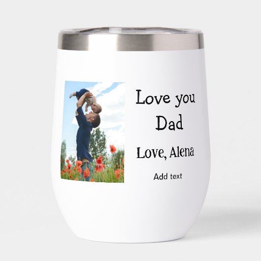 Je t'aime papa fête des pères élégant ajouter du t (Arrière)