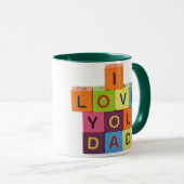 Je T'Aime Papa Mug (Devant droit)