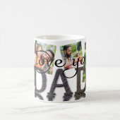 Je t'aime papa, photo collage mug (Centre)