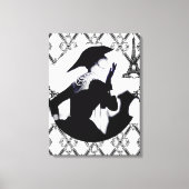 Je T'aime Paris (Ik hou van Parijs) Canvas Afdruk (Voorkant)