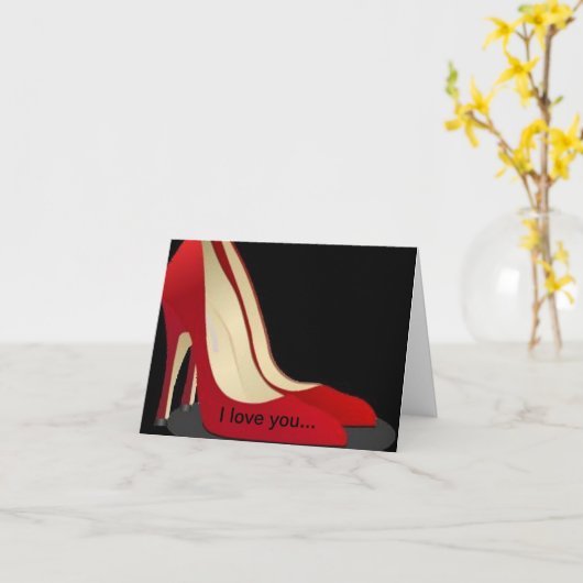 "Je t'aime plus carte que mes chaussures" (Fleur jaune)