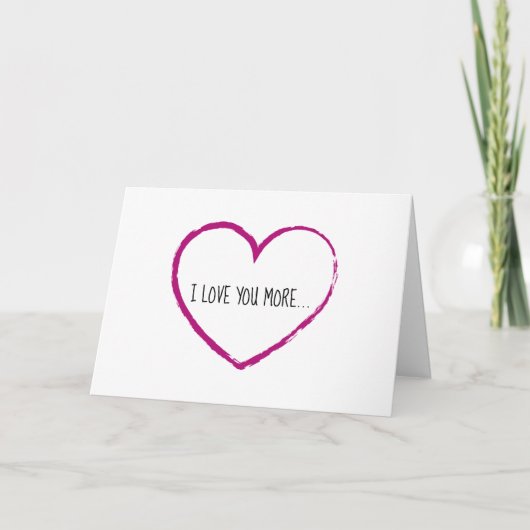 Je t'aime Plus Carte Saint Valentin (Devant)