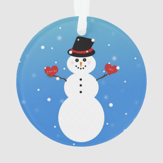 Je t'aime plus de bonhomme de neige (dos)