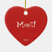 "Je T'Aime Plus !" Ornement cardiaque (Dos)