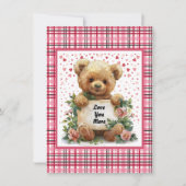 Je t'aime plus Ours en peluche Carte de poème de l (Devant)