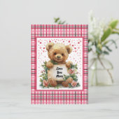 Je t'aime plus Ours en peluche Carte de poème de l (Debout devant)