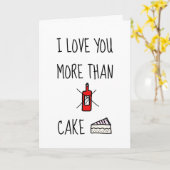 JE T'AIME PLUS QUE,  Carte drôle de la Saint-Valen (Fleur jaune)