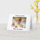 "JE T'AIME PLUS QUE DE LA CRÈME DE GLACE" CARTE D' (Fleur jaune)