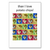 Je t'aime plus que des chips, des cartes (Dos)