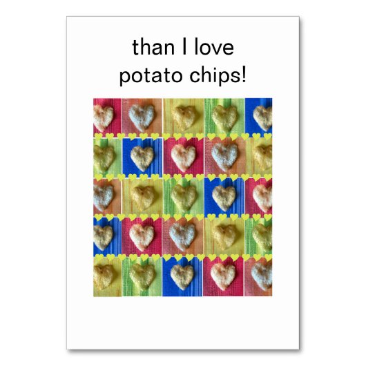 Je t'aime plus que des chips, des cartes (Dos)