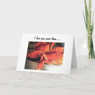 "JE T'AIME PLUS QUE DES CRABES" CARTE D'AMOUR