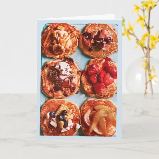 JE T'AIME ***PLUS QUE DES PANCACKES*** CARTE D'AMO (Fleur jaune)