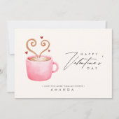 Je t'aime plus que du café drôle carte de la Saint (Devant)