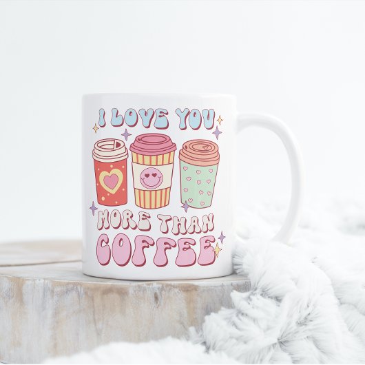 Je t'aime plus que du café Valentine's Mug