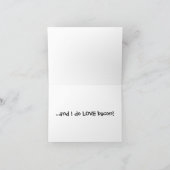 Je t'aime plus que la carte de lard (Intérieur)