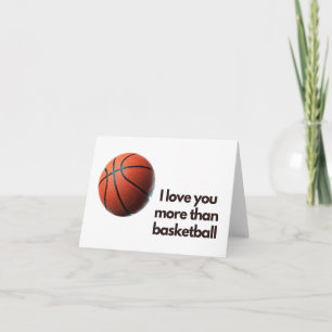Je T'Aime Plus Que La Carte De Voeux De Basketball