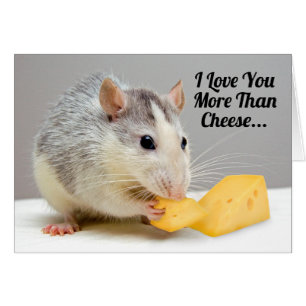 Je t'aime plus que la carte de voeux de fromage