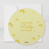 Je t'aime plus que la carte ronde fromage (Dos)