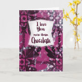 Je t'aime plus que le chocolat – Carte d'anniversa (Fleur jaune)