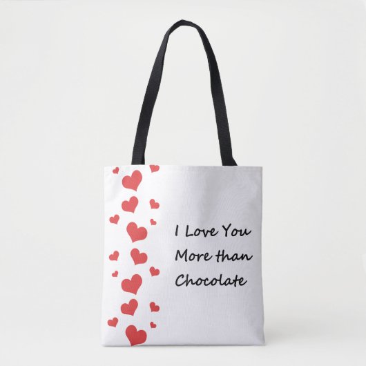 Je T'Aime Plus Que Le Chocolat Sac fourre-tout Val (Devant)
