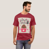 Je t'aime plus que t-shirt Cupcakes (Devant entier)