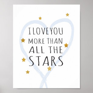 Je t'aime plus que toutes les étoiles - Impression