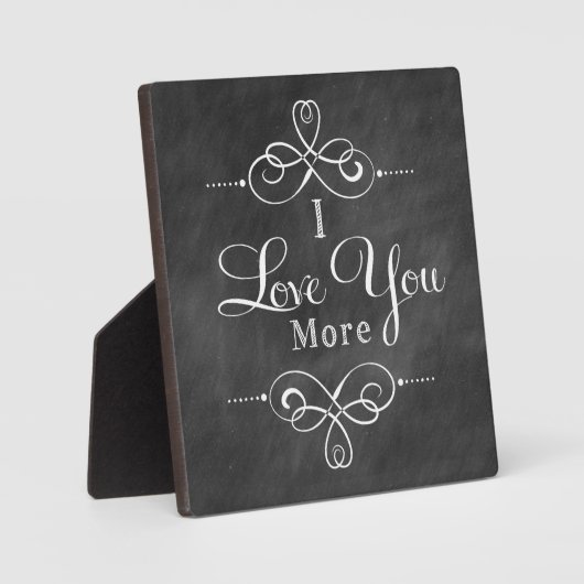 Je T'Aime Plus Style Plaque Chalkboard (Recto)
