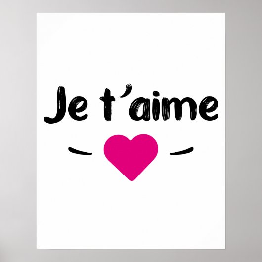 Je t'aime poster (Voorkant)