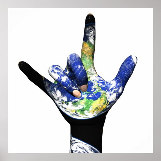 Je t'aime Poster de la planète Terre (Devant)