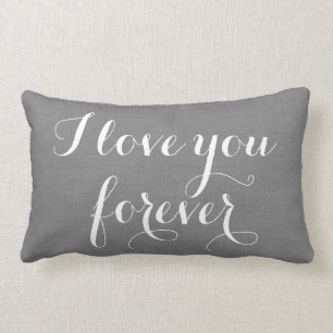 Je t'aime pour toujours coussin sur la toile de