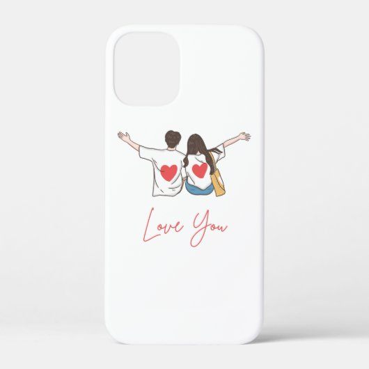 ❤️ Je t'aime pour toujours - Éléphant Coque iPhone (Verso)