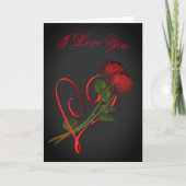 Je t'aime Red Roses Cartes de Coeur (Devant)