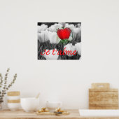Je t'aime Red Tulip Print (Keuken)