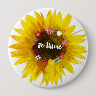 Je T'aime Ronde Button 4,0 Cm