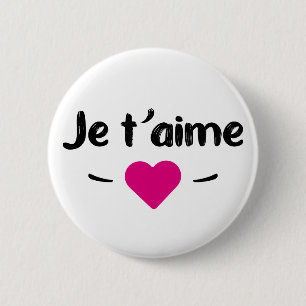 Je t'aime ronde button 5,7 cm