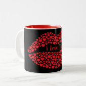 Je T'Aime Rouge 11 oz Mug Deux Tons (Devant gauche)