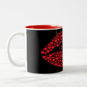 Je T'Aime Rouge 11 oz Mug Deux Tons (Gauche)