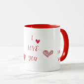 JE T'AIME ROUGE MUG (Devant droit)