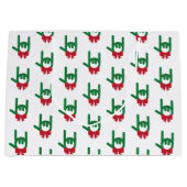 Je t'aime Sac cadeau de couronne de Noël (Devant)