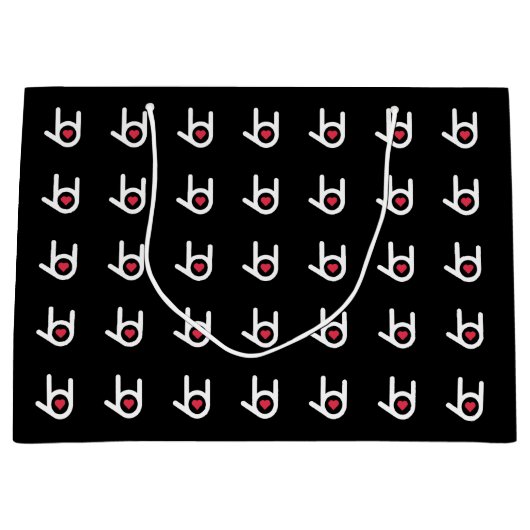 Je T'Aime, Sac Cadeau Noir (Devant)