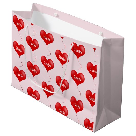 Je t'aime - Sac cadeau romantique (Devant Angle)