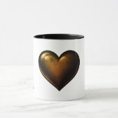 Je t'aime Saint-Valentin cœurs dorés mugs à café (Centre)