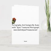 Je t'aime Sepia Floral Carte photo frontière (Dos)