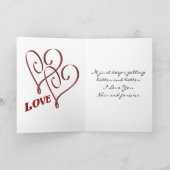 Je t'aime Sepia Floral Carte photo frontière (Intérieur)